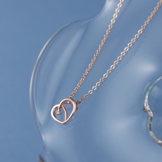 プチダイヤハートペンダント