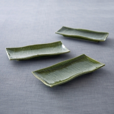 〈瀬戸焼〉織部 長皿3枚セット