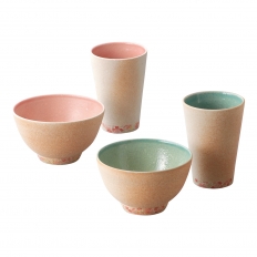 〈信楽焼〉ボウル・タンブラーセット