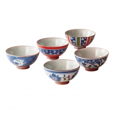 〈波佐見焼〉古染紋様 飯碗揃