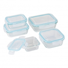 ロック式ガラス保存容器5点セット